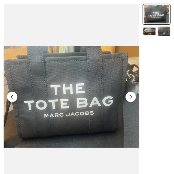 MARC JACOBS - Small Canvas Tote in Black with White Logo - MSRP $175 - BNWT - Picture 13 of 13